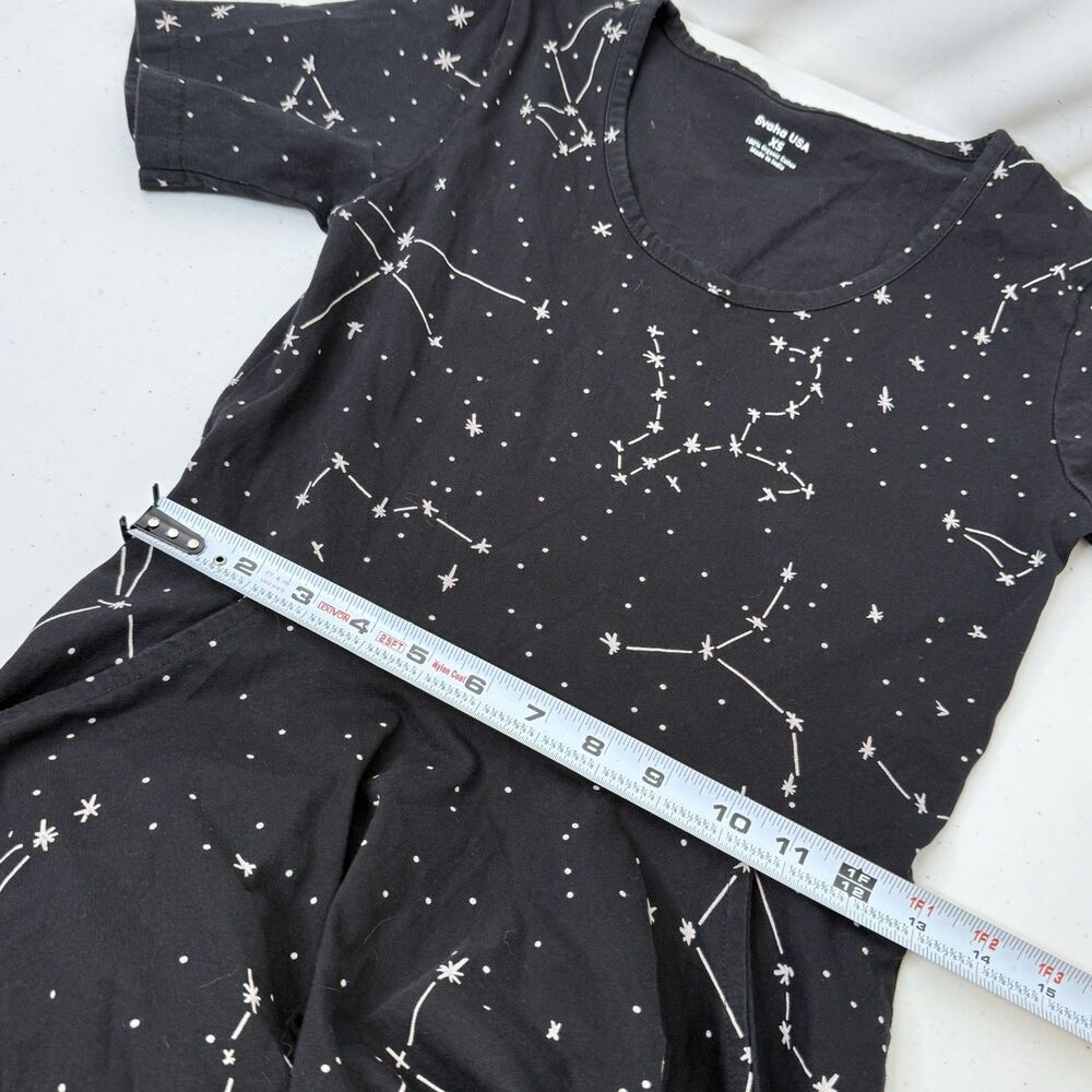 Svaha Constellations Glow In the Dark Twirl Dress Organic Cotton Celestial Sz XS - Picture 9 of 13